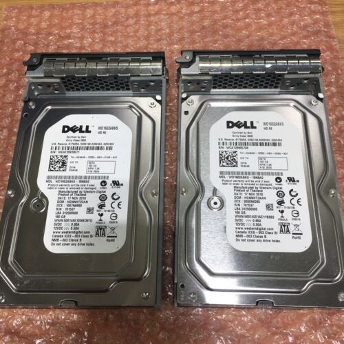 X2 DELL 160GB 7.2K 16MB SATA II 3.5'' WD1602ABKS