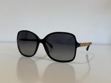 Chanel 5355 c.622/S8 Square Black Gray Gold Bijou Polarized Sunglasses 58-17-140