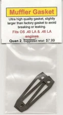 OS .40 LA & .46 LA Exhaust/Muffler Gasket 2 Pack NIP