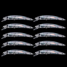 200PCS Bulk Minnow Unpainted Lure Plastic Hard Bait Crankbait Rattle 12cm/12g