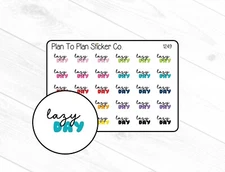 1249~~Lazy Day Script Planner Stickers.