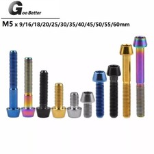 Titanium Allen Taper Cap Head Bolt Ti Screw M5x9/16/18/20/25/30/35/40/45/50/60mm