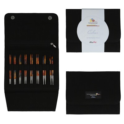 Schachenmayr Nadel Deluxe Set - Couleur Nadelspitzen Seile Zubehör Birkenholz