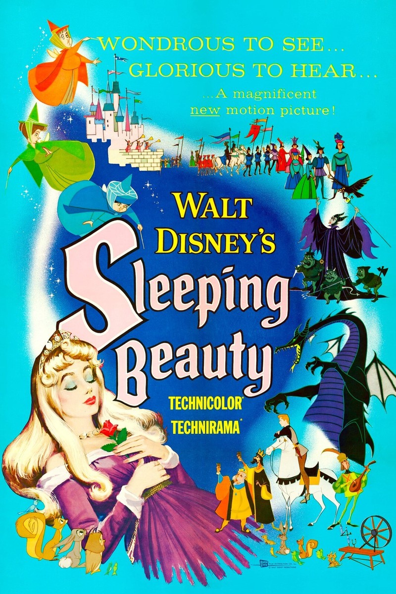 1959 Walt Disneys Sleeping Beauty Movie Poster 11X17 Princess