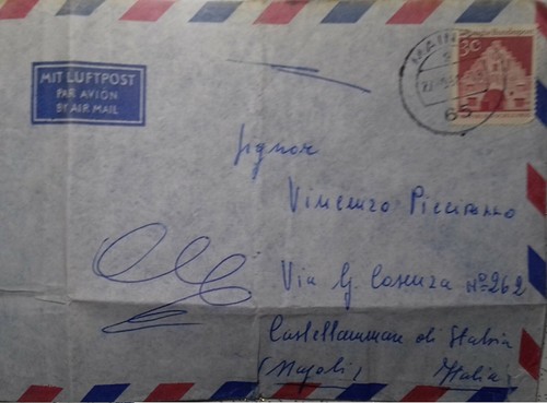 STAMP on travel letter SEPTEMBER 1968 GERMANY BUNDESPOST