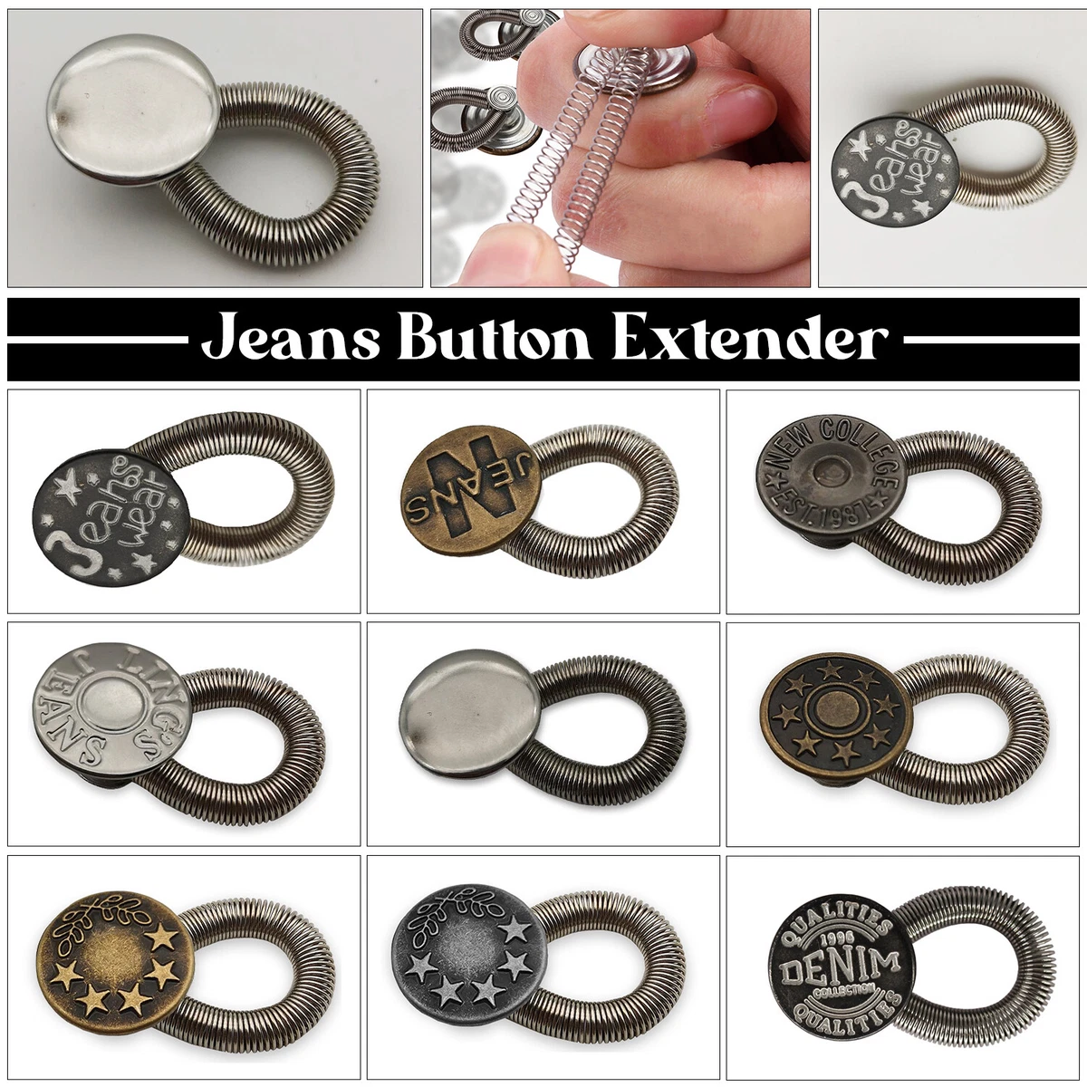 DIY Waist Extender Button extender, Diy, Diy buttons, Pants Button Extender