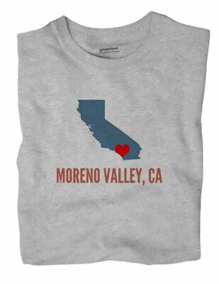Moreno Valley California CA T-Shirt HEART