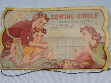 Vintage Sewing Circle Needles Book With Needles