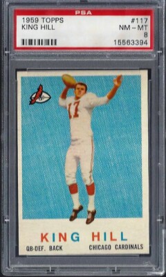 Coool_ページです 1959 Topps #117 King Hill Chicago Cardinals PSA 8 NEAR MINT