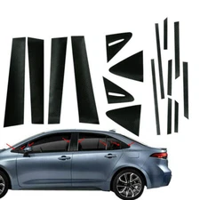 Carbon Sticker Pillar Trim For Toyota Corolla Sedan 2019-22 Door Cover Post Trim