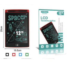 Tavoletta Grafica Tablet Lavagna Digitale Schermo LCD da 12" Disegno per Bambini