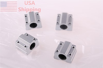 New SC12UU 4pcs SCS12UU 12mm Metal Linear Motion Ball Bearing for CNC