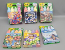 Crayola Mixed Lot of 6 Sidewalk Chalk Packs NIP Pastels Unopened New