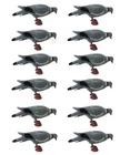 Full Body Pigeon Decoys 12x with Feet & Pegs Flocked Shooting Decoying