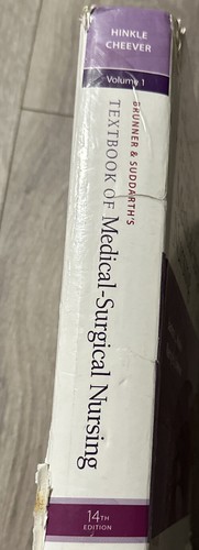 MEDICAL-SURGICAL NURSING •Brunner & Sudsarth 14th Edition Vol 1 Textbook Hinkle - Picture 7 of 8