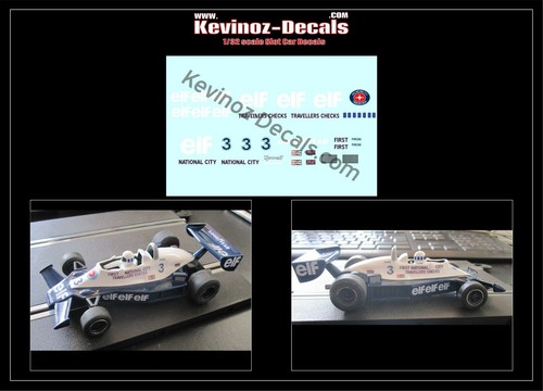 1/32 Maßstab Aufkleber für Scalextric Tyrrell 008 C135 - 3 Variationen - Bild 3 von 8