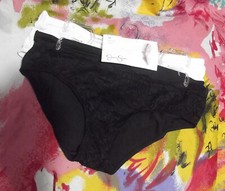 2 NEW JESSICA SIMPSON MICROFIBER FRONT LACE OVERLAY PANEL HIPSTER PANTIES M