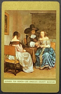 Card Players by Gerard ter Borch Art Vintage Single Swap Playing Card