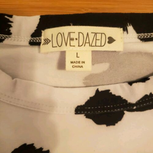 Neu mit Etikett Love Dazed Kuhmuster schwarz weiß Top Gr. L Junior - Bild 2 von 3