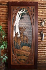 Handmade Deer Screen Door, Cabin Screen Door, Rustic Screen Door, Deer Door