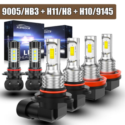 LED Lamp Hi-Lo + Fog Light Bulbs Kit For Ford F-150 Crew Cab Pickup 2015-2023