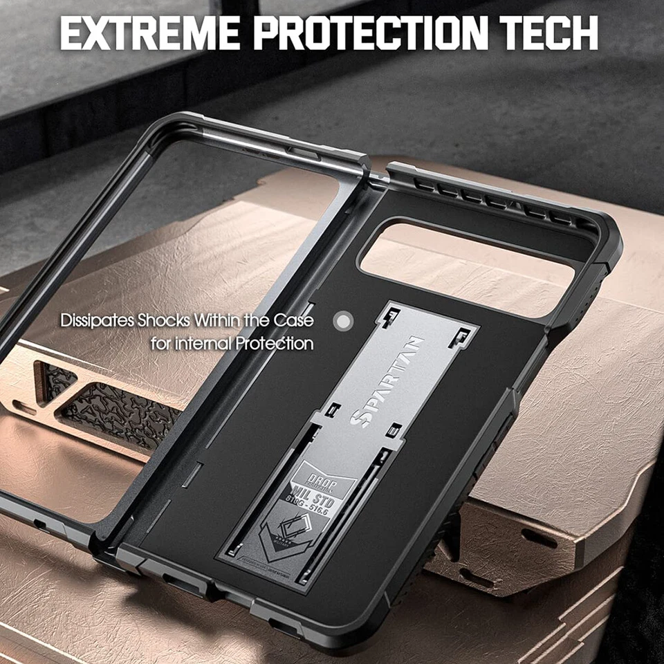 Funda Plegable Resistente a Prueba de Golpes para Google Pixel Cubierta Protectora Metálica Pistola Metal Foto 4 de 4