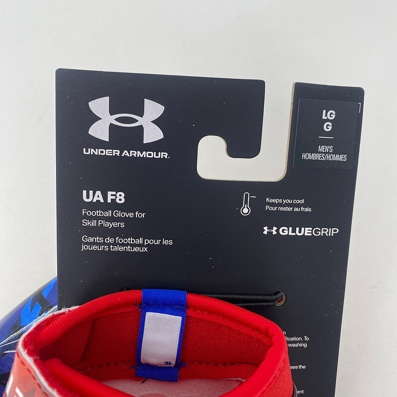 NEW UA F8 Football Receiver Gloves Adult L Under Armour