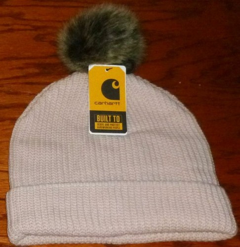 carhartt cable knit pom hat