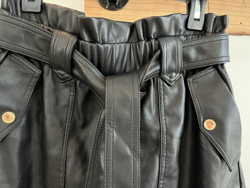 Marc New York Black Mini Faux Leather Skirt Size XS - Picture 4 of 5