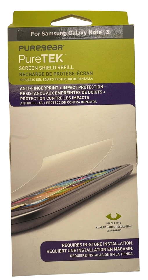 PureGear PureTek Screen Shield Refill for Samsung Galaxy Note 3, Clear - Imagem 2 de 4
