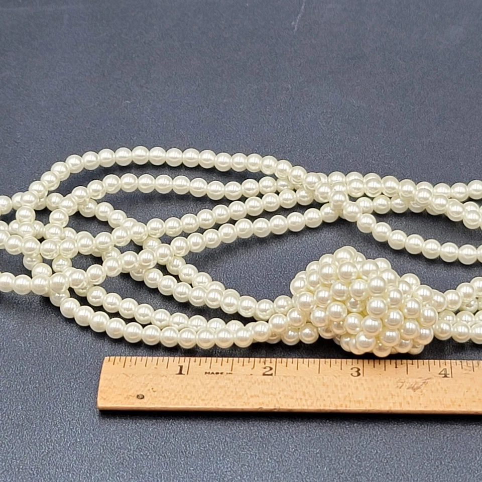 Charter Club 项链白色人造珍珠多股结长 28 英寸 - 30 英寸 + 6 — 第 2/4 张图片