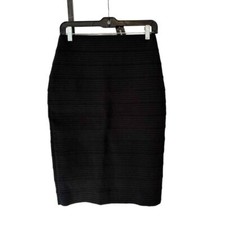 NWT Express High Waisted Stretch Weave Black Pencil Skirt Size S/P