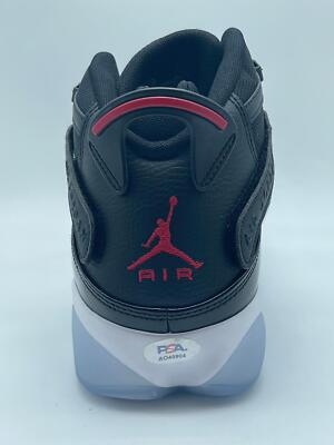 Michael Jordan signed Nike Air Jordan 6 Rings Black Red