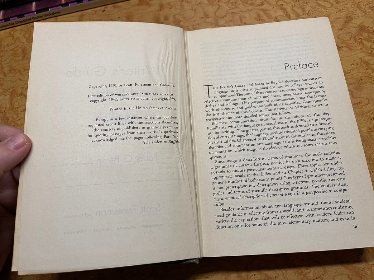 WRITERS GUIDE AND INDEX TO ENGLISH, rare PERRIN rare book