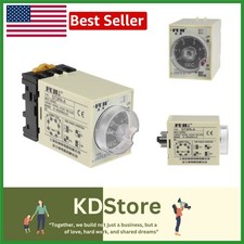 24V AC/DC DIY Adjustable 5S Delay Timer Relay 8 Terminals DIN Mount