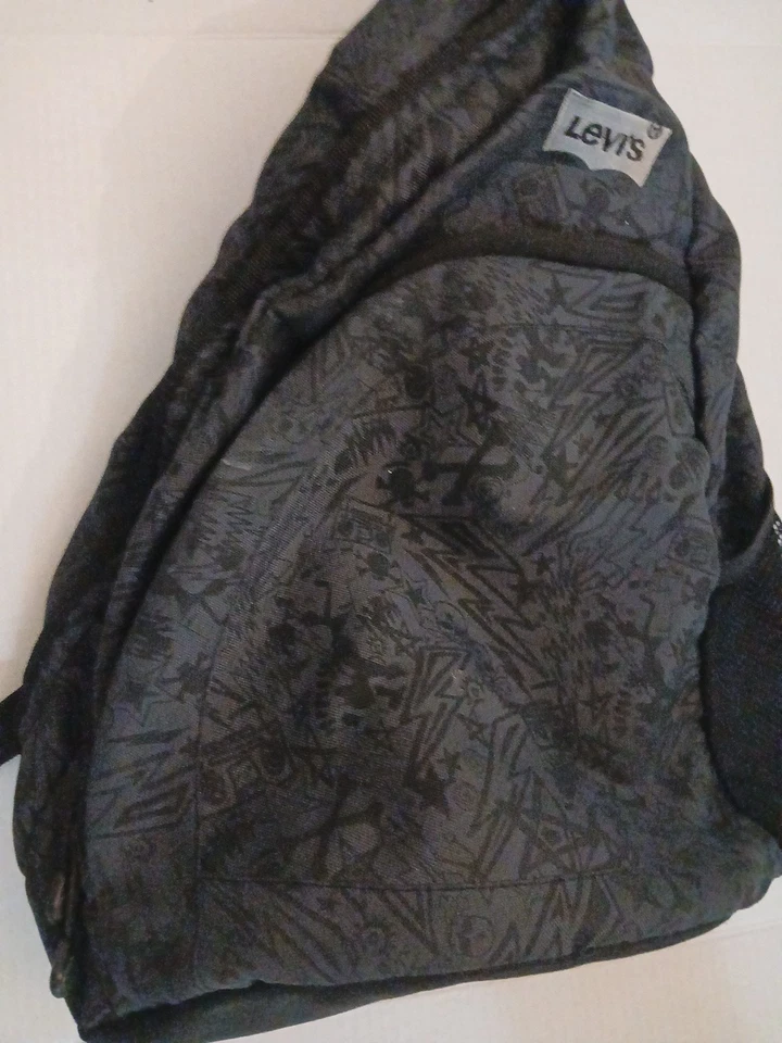 Bolso Bandolera Levi's Mochila Negro Bandolera Hombro Calavera/Crossbone Bolso Vintage Foto 3 de 4