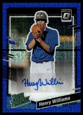 2023 Donruss Optic Blue Mojo Henry Williams Auto 02/20 San Diego Padres #RPS-HW