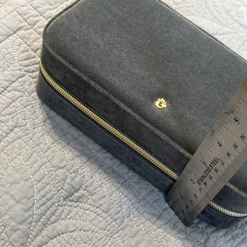 Spartina 449 Jewelry Travel Case Grey Velvet NEW - Picture 8 of 10