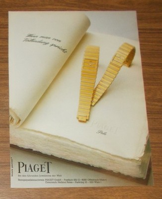 Seltene Werbung PIAGET POLO Uhr - Wenn man von Vollendung spricht 1984