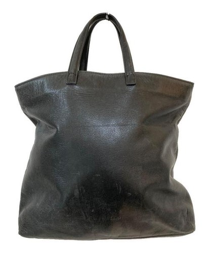 HELMUT LANG                    Logo-embossed leather tote bag black
