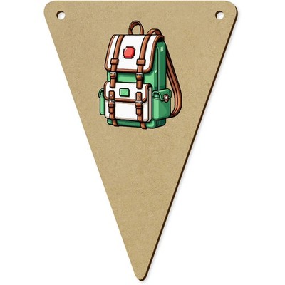 5 x 140mm 'Pixel Style Green Backpack' Bunting Pennants / Flags (BN00095450)