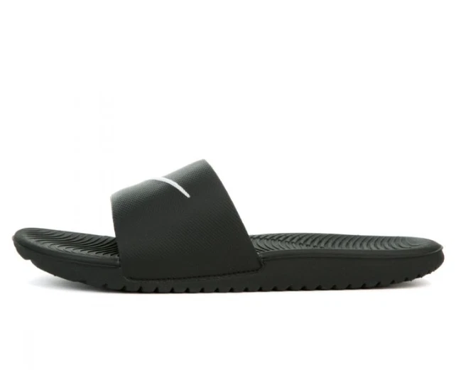 Sandalias para niños Nike Kawa Slide (GS/PS) negras 819352-001 cómodas sin cordones | 13C Foto 4 de 4