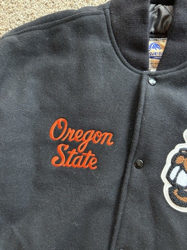 VTG Maverick Awards Oregon State Beavers Varsity Wool Jacket Coat Men's Size 2XL - Picture 6 of 13