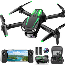 Drone with 1080P Camera, Foldable Remote Control Quadcopter for Black Green