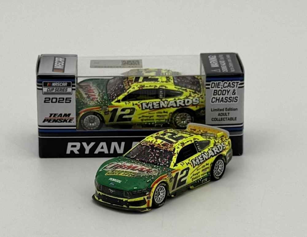 Ryan Blaney 2025 Lionel #12 Menard's/Libman New Hampshire Raced Win Mustang 1/64