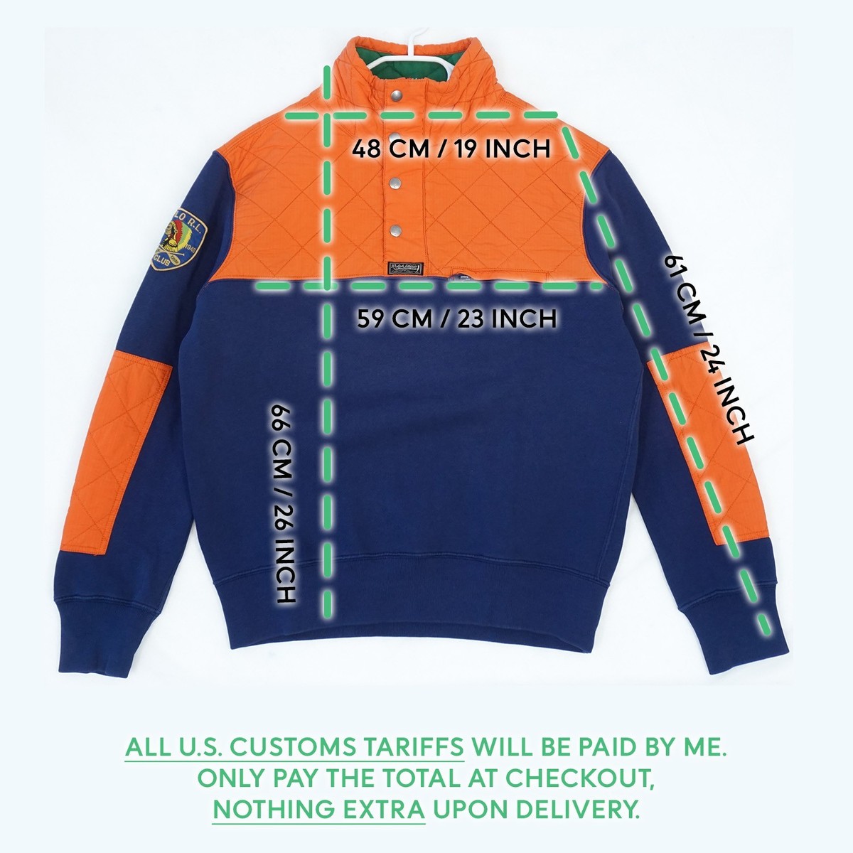 Vintage Polo Ralph Lauren Blue & Orange Kayak Club Sweater Men's