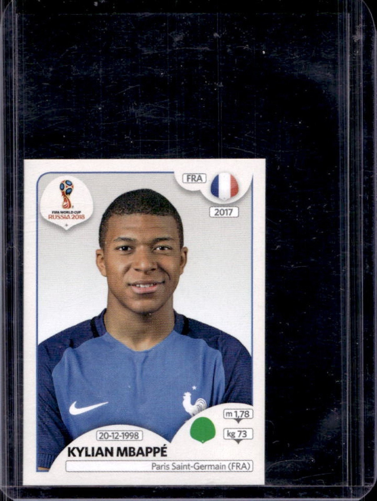 Kylian Mbappe 2018 Panini World Cup Stickers #209 Black Back Price