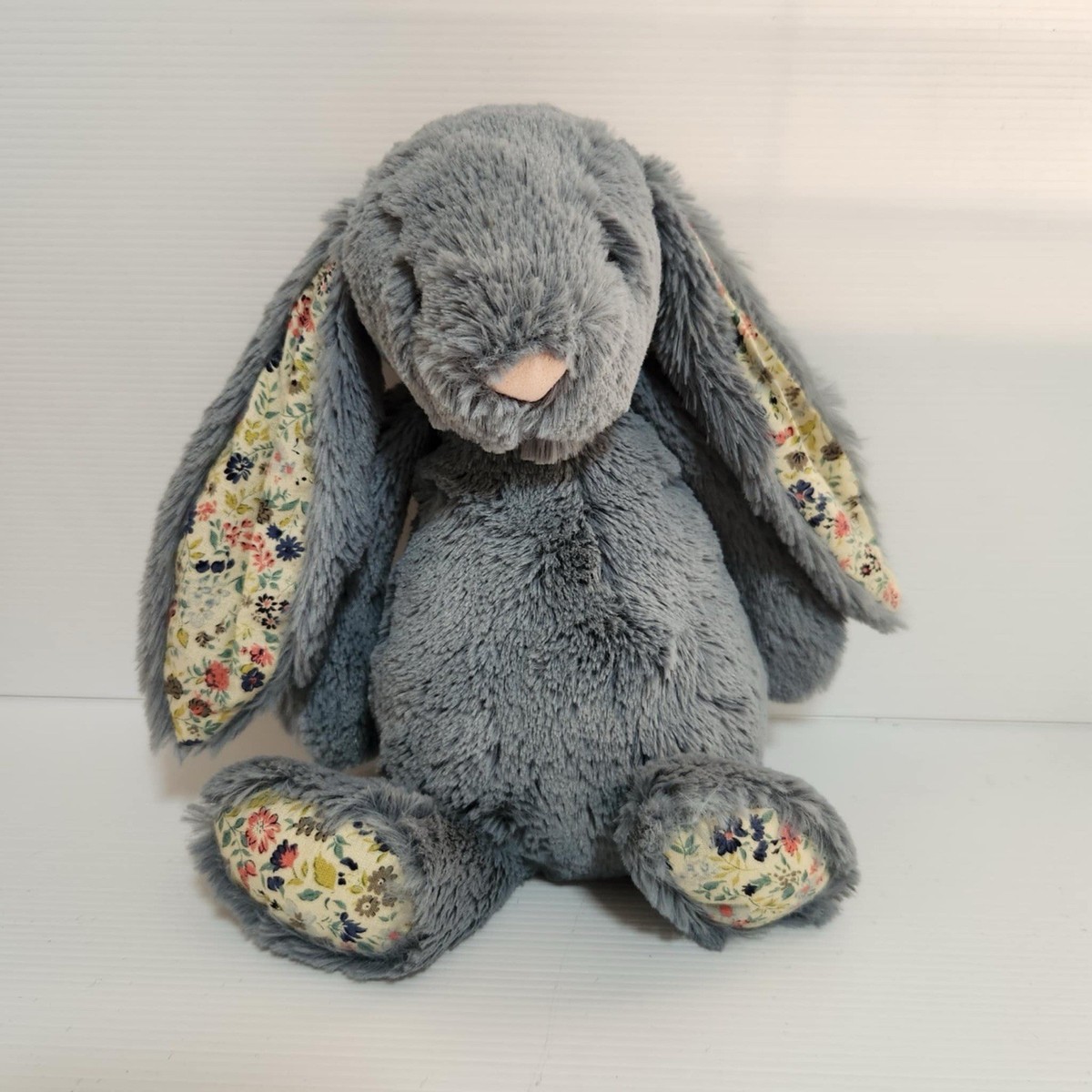 Jellycat Medium Blossom Dusky Blue Bunny 12“ Rare VHTF Retired