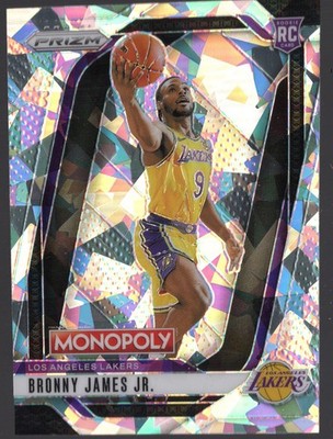 2024-25 Panini Prizm Monopoly Cracked Ice Bronny James Jr #45 RC Lakers
