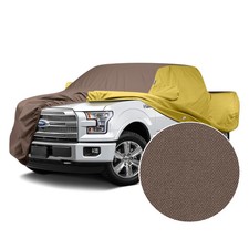 Covercraft Weathershield Hp Two-tone Taupe Custom Car Cover W Yellow Sides